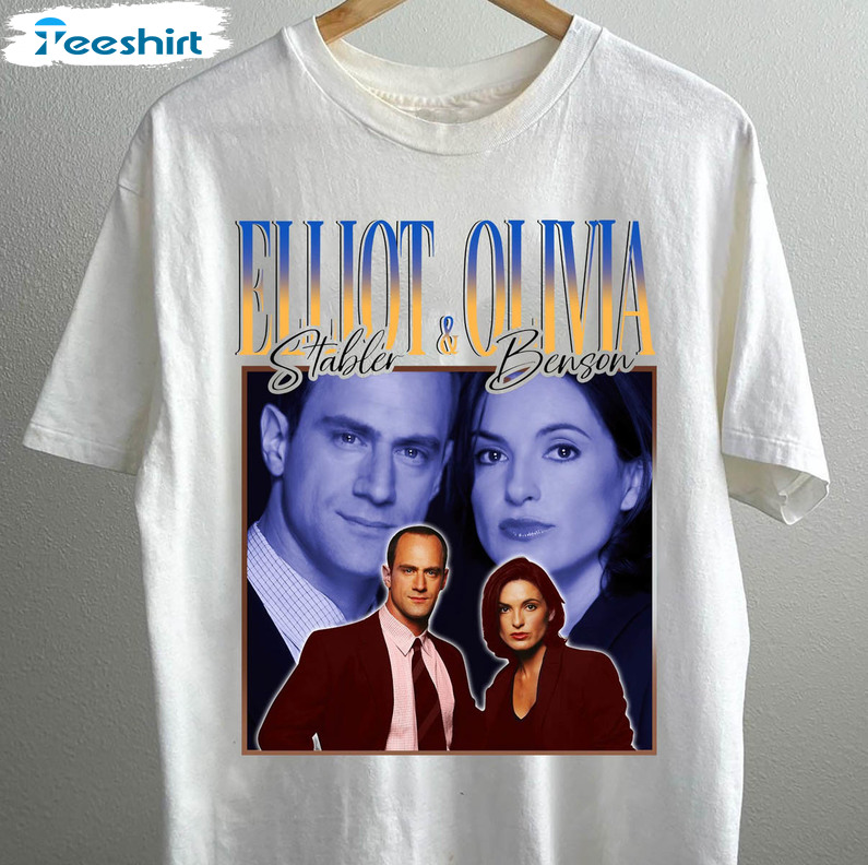 Vintage Elliot Stabler And Olivia Benson Shirt, Trendy Sweater Unisex Hoodie