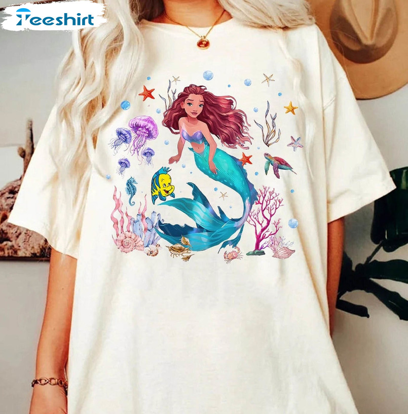 Little Mermaid Black Girl Magic Shirt, Black Queen Sweater Long Sleeve