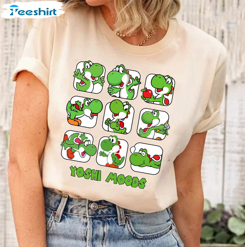 Cute Nintendo Yoshi Moods Shirt, Disneyland Unisex T-shirt Crewneck