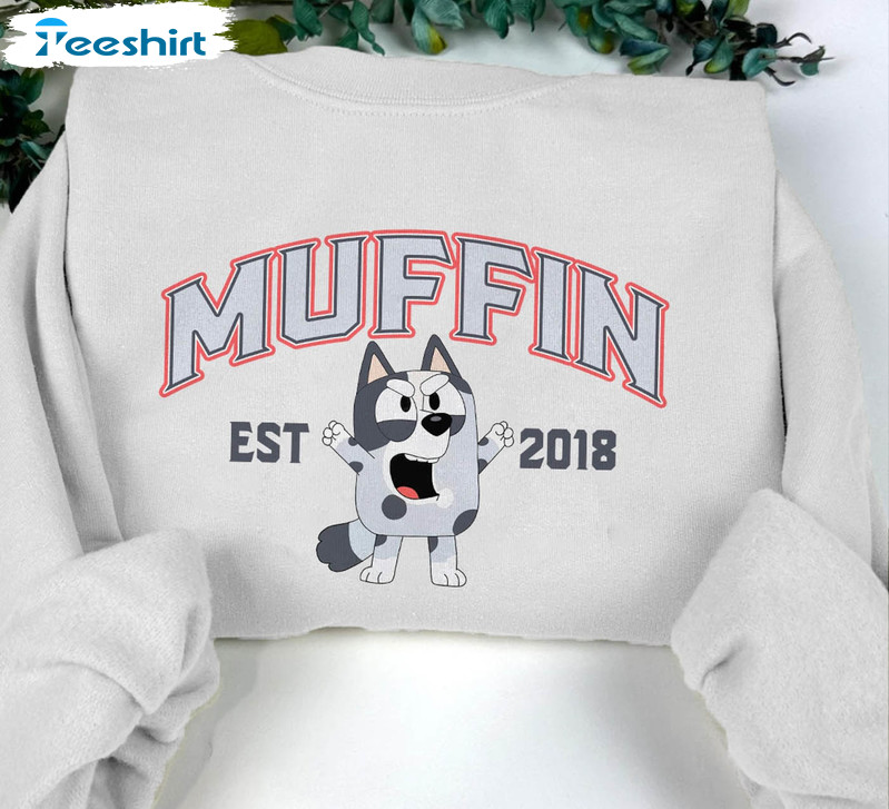 Muffin Cupcake Heeler Shirt, Bluey And Bingo Unisex T-shirt Long Sleeve