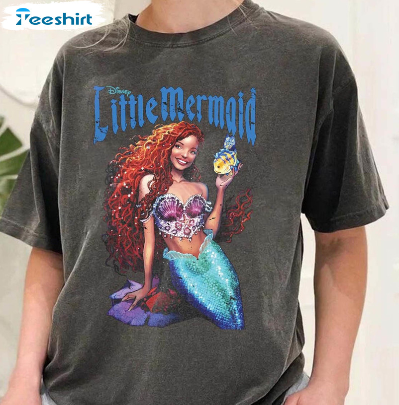 Little Mermaid Cute Shirt, Black Girl Magic Long Sleeve Unisex Hoodie
