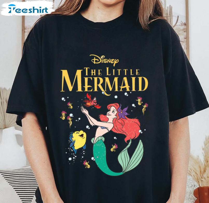 Retro Disney The Little Mermaid Shirt, Disney Long Sleeve Tee Tops