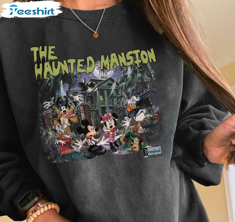 Retro Disney The Haunted Mansion Shirt, Disney Short Sleeve Tee Tops