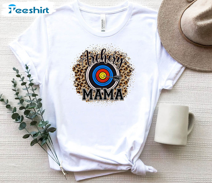 Archery Mom Leopard Shirt, Archer Lover Tee Tops Unisex Hoodie