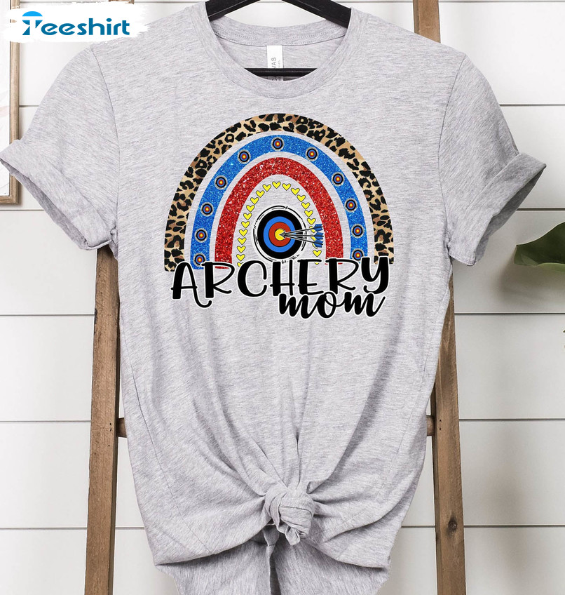 Archery Mom Shirt, Vintage Rainbow Hoodie Crewneck