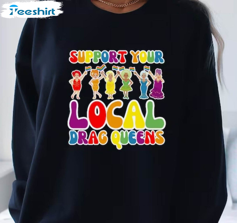 Support Local Drag Queens Shirt, More Drag Less Guns Short Sleeve Unisex Hoodie