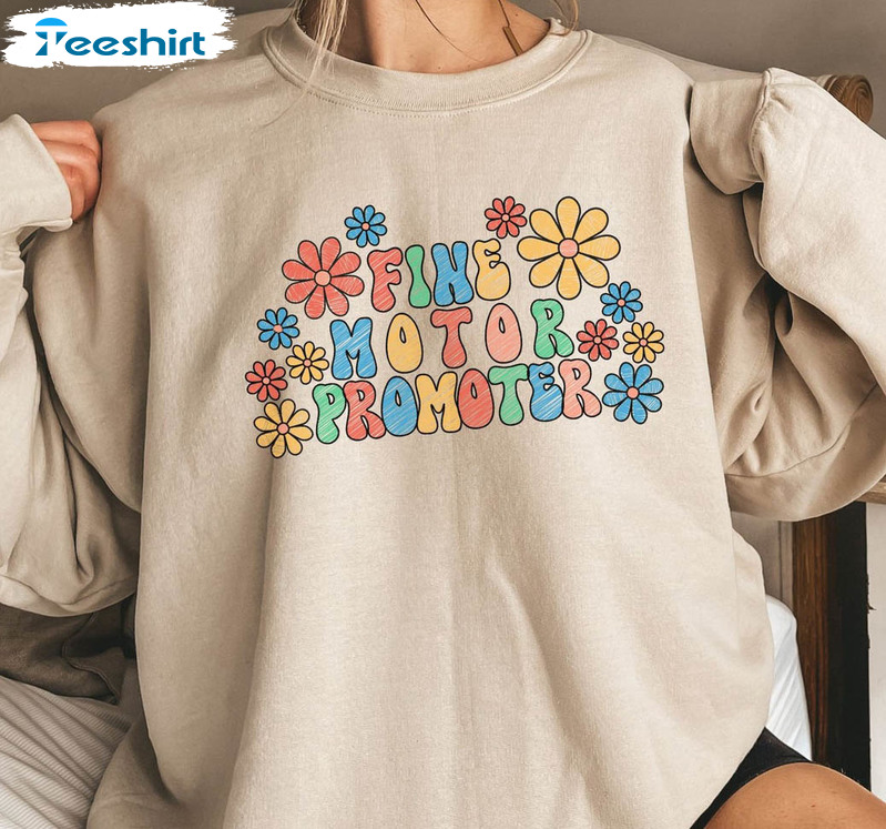 Pediatric Fine Motor Promoter Shirt, Cute Occupational Therapist Unisex T-shirt Long Sleeve