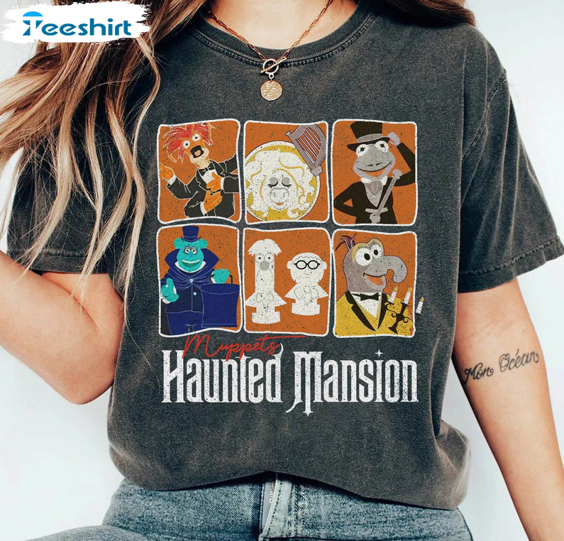 Vintage The Muppets Characters Shirt, The Haunted Mansion Sweatshirt Short Sleeve