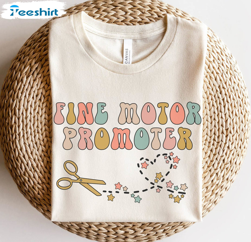 Fine Motor Promoter Vintage Shirt, Funny Occupational Therapist Sweatshirt Tee Tops