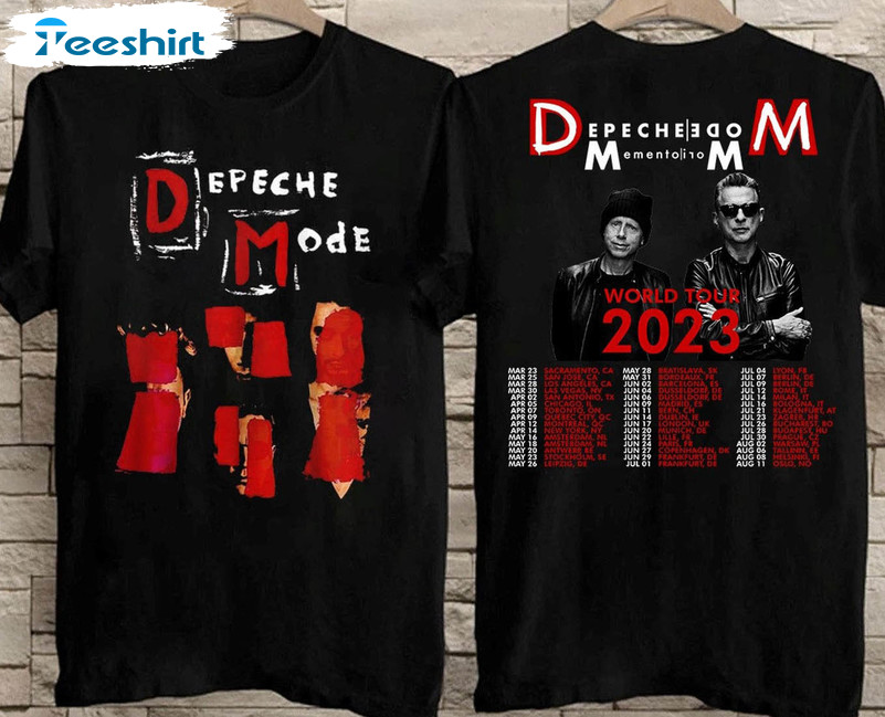Depeche Mode Memento Mori World Tour Shirt, Trendy Short Sleeve Unisex T-shirt