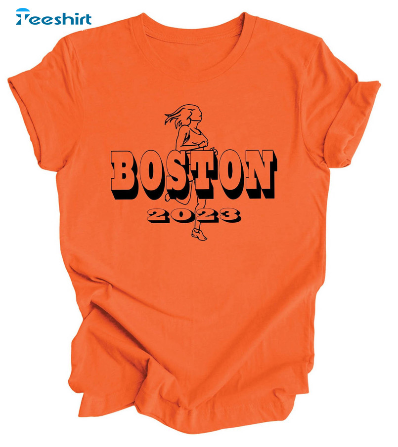 Boston 2023 Marathon Shirt , Marathon Training Short Sleeve Unisex Hoodie