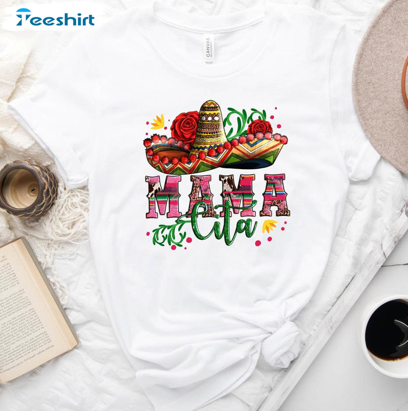 Mama Cita Shirt, Cinco De Mayo Crewneck Short Sleeve