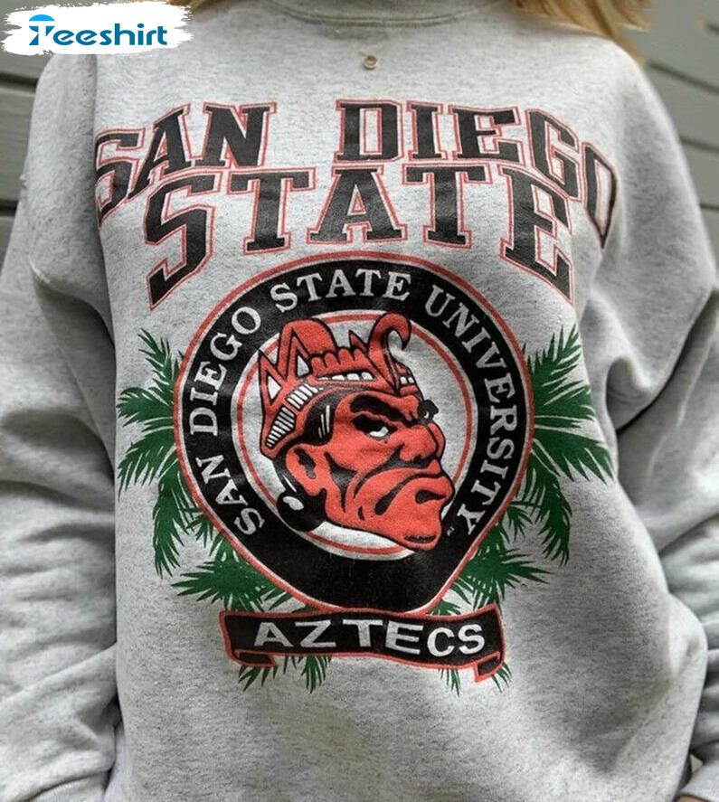 Vintage San Diego State Aztecs Mascot Logo Shirt, San Diego State University Short Sleeve Unisex T-shirt