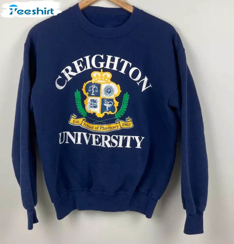 Vintage Creighton University Logo Shirt, Creighton Bluejays Sweatshirt Tee Tops