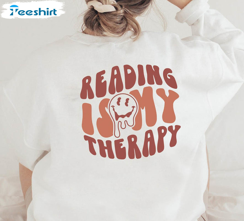 Reading Is My Therapy Shirt, Bookstagram Short Sleeve Unisex T-shirt