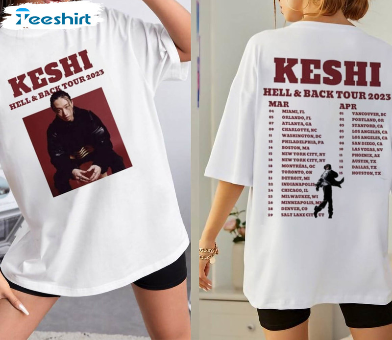 Keshi World Tour 2023 Shirt, Hell And Back Tour Unisex Hoodie Crewneck