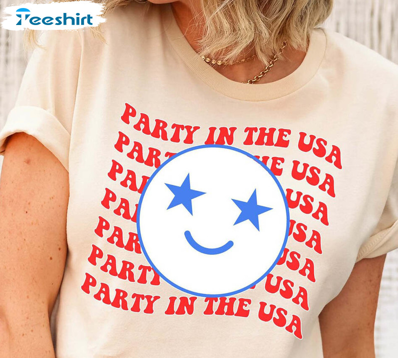 Retro Party In The Usa Shirt, Funny Unisex T-shirt Long Sleeve