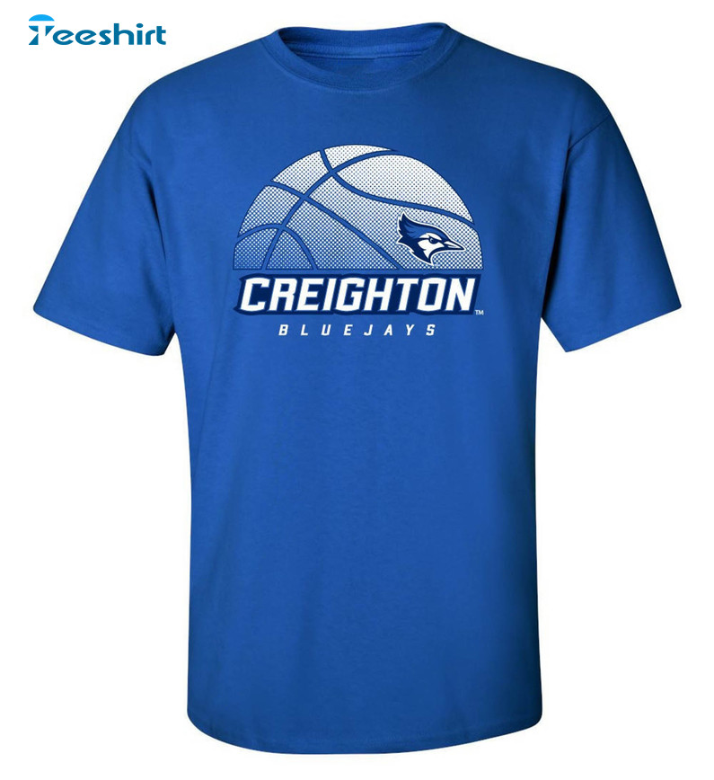 Bluejays Basketball Creighton Shirt, Trendy Crewneck Short Sleeve