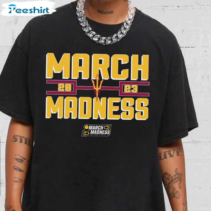 Mrch Madness 2023 Shirt, Basketball Game Day Short Sleeve Tee Tops