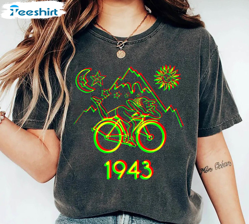 Bicycle Day 1943 Trendy Shirt, Terence Mckenna Bicycle Day Tee Tops Short Sleeve