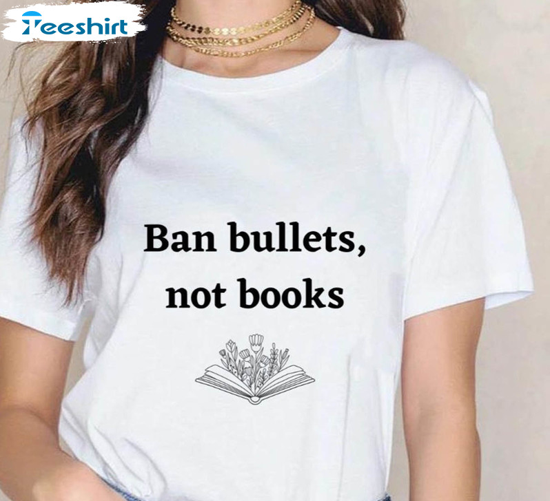 Ban Bullets Not Books Trending Shirt, Voting Matters Gun Control Long Sleeve Unisex Hoodie