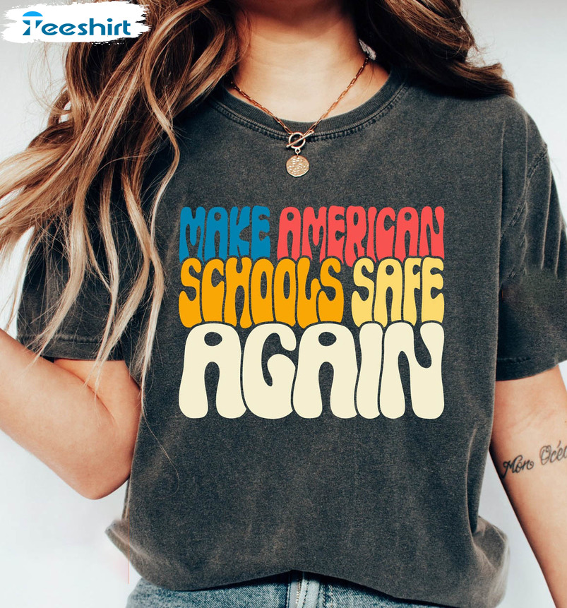 Protect Our Kids Make Schools Safe Again Shirt, Anti Gun Tee Tops Short Sleeve