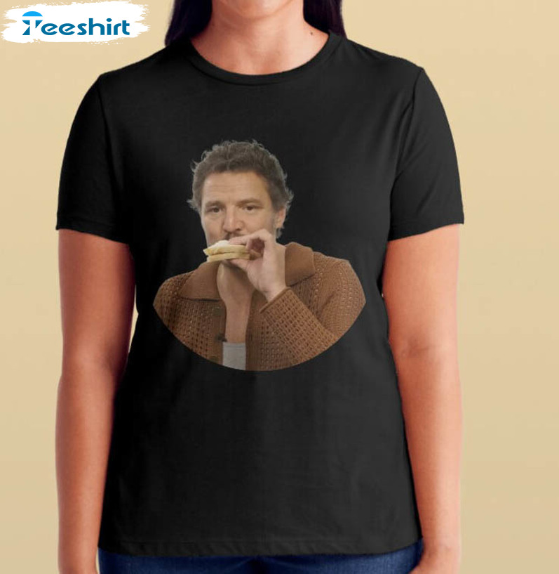 Pedro Pascal Eating A Sandwhich Meme Shirt, Trendy Unisex T-shirt Unisex Hoodie