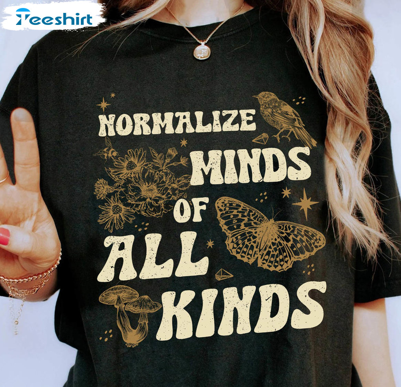 Neurodiversity Minds Of All Kinds Shirt, Embrace Neurodiversity Short Sleeve Tee Tops