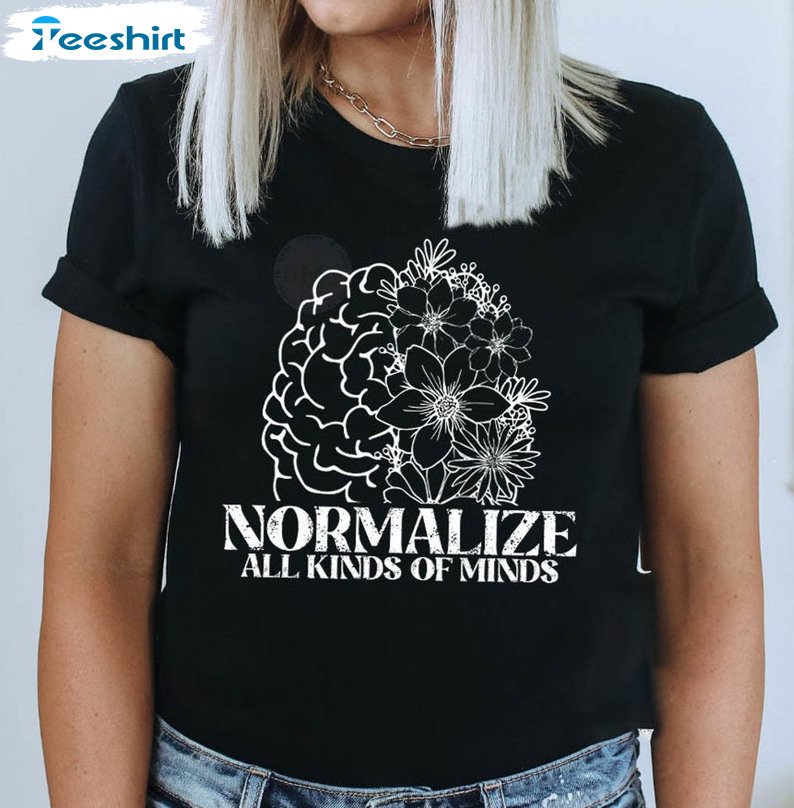 Normalize All Kinds Of Minds Vintage Shirt, Autism Awareness Tee Tops Unisex T-shirt