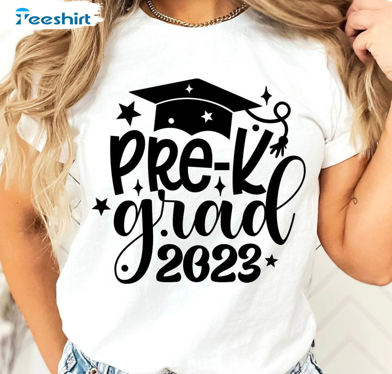 Cute Pre K Grad 2023 Shirt, Trendy Long Sleeve Unisex Hoodie