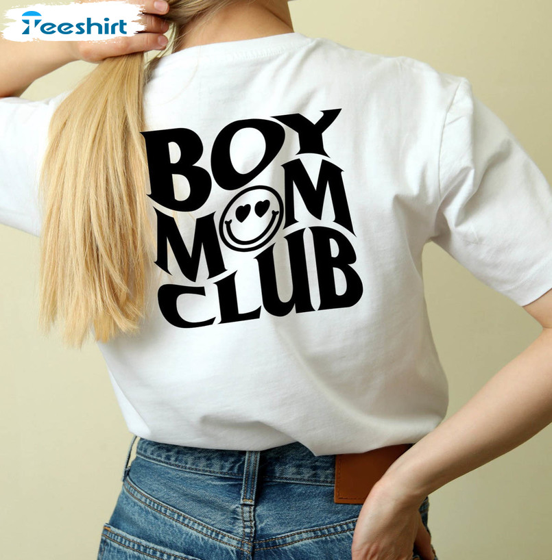 Boy Mom Club Shirt, Mothers Day Long Sleeve Unisex T-shirt