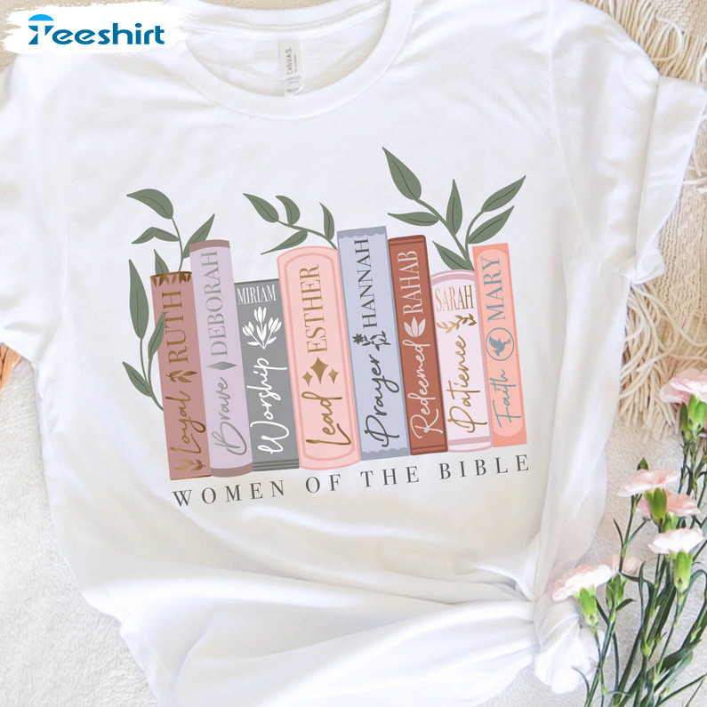 Original Women Of The Bible Books Full Color Shirt, Christian Short Sleeve Long Sleeve