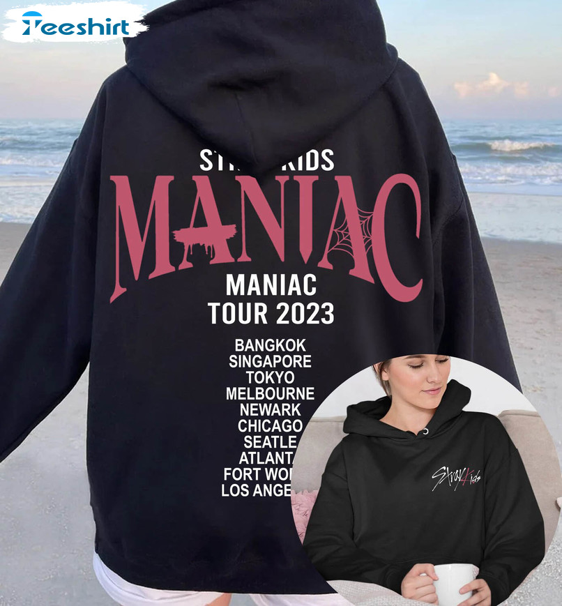 Maniac World Tour Trendy Shirt, Stray Kids Maxident Long Sleeve Sweatshirt