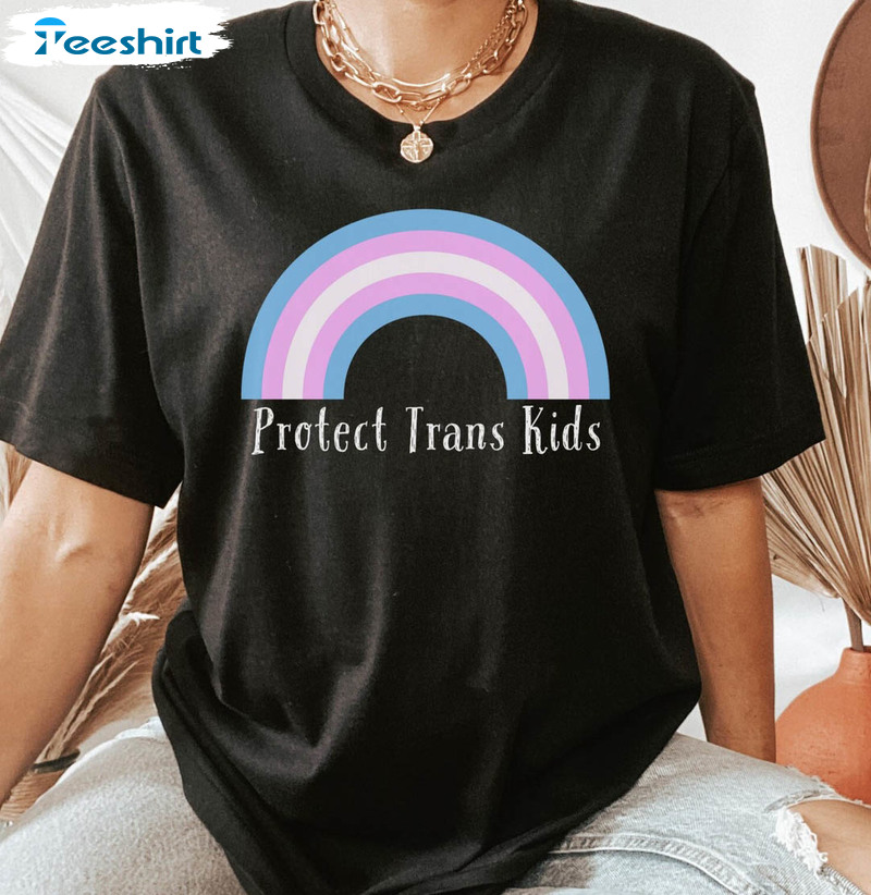 Protect Trans Kids Colorful Shirt, Trans Rights Unisex T-shirt Short Sleeve