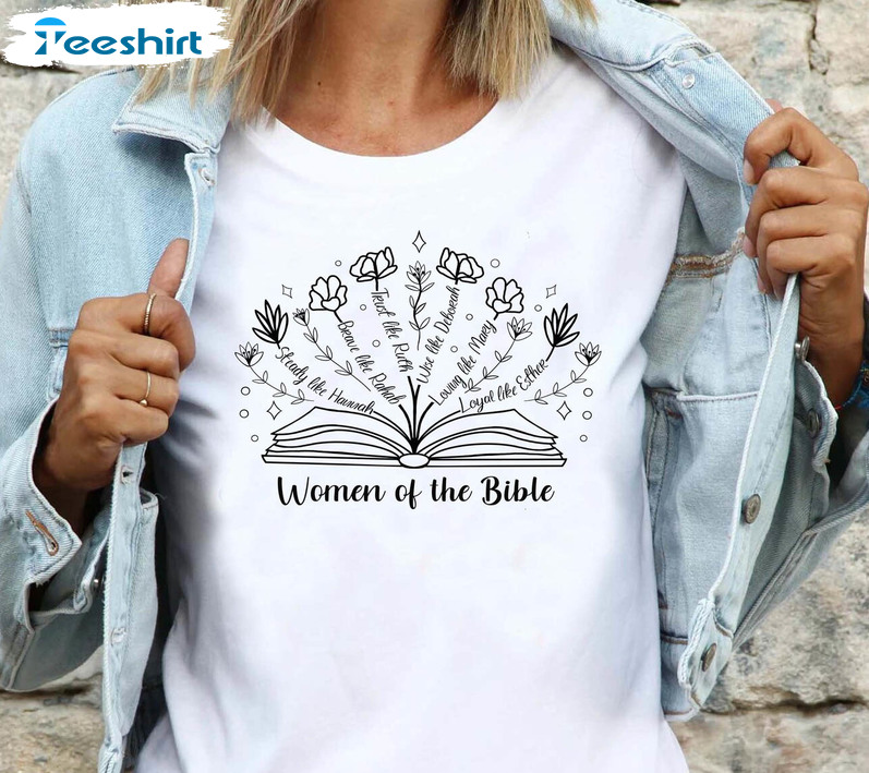 Women Of The Bible Shirt, Faith Jesus Short Sleeve Sweatshirt