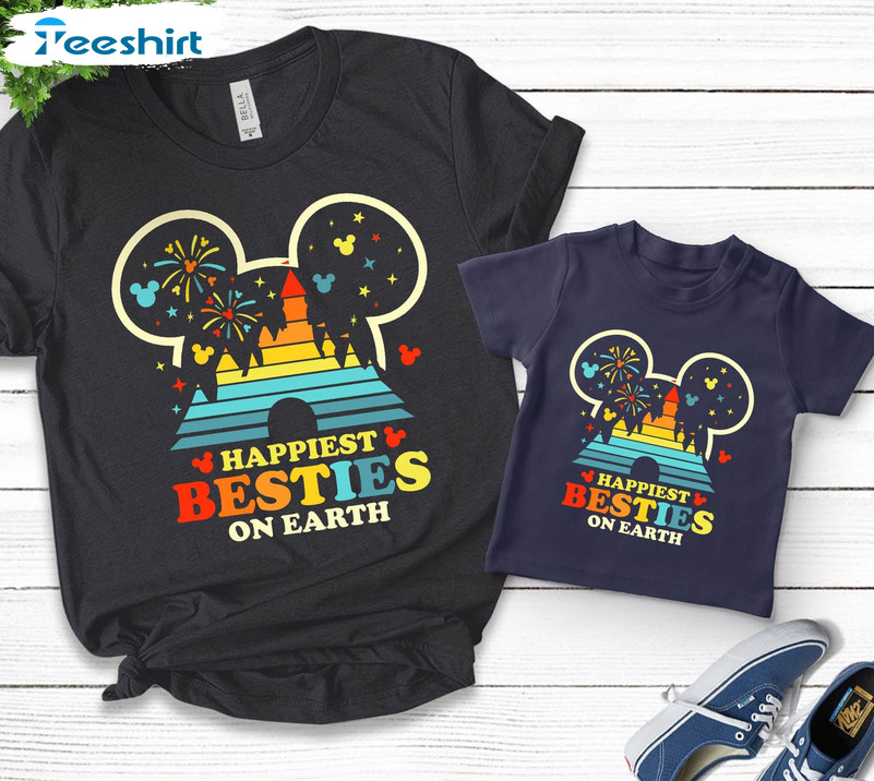 Happiest Besties On Earth Shirt, Disney Group Short Sleeve Long Sleeve