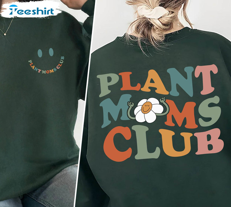 Plant Moms Club Sweatshirt, Mama Short Sleeve Sweatshirt