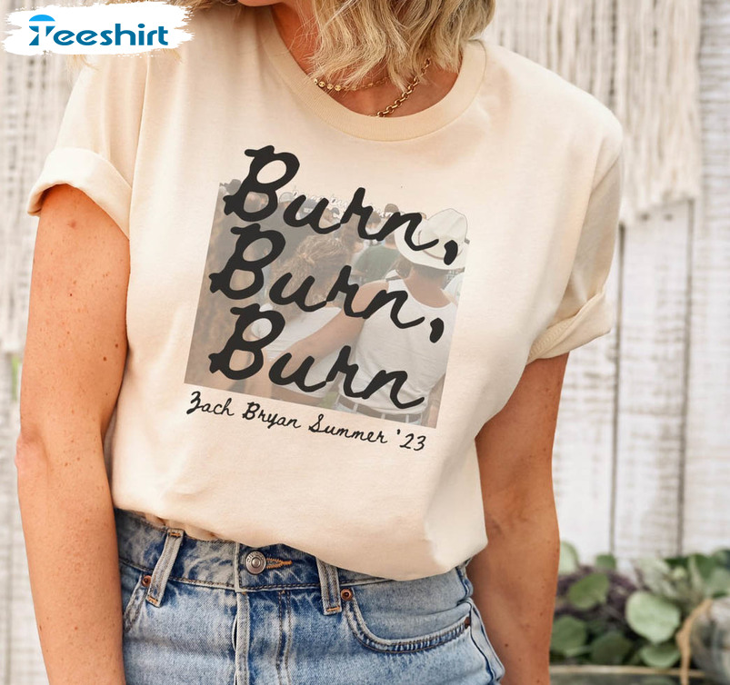 Zach Bryan Trendy Shirt, Burn Burn Burn Tour 2023 Long Sleeve Unisex T-shirt