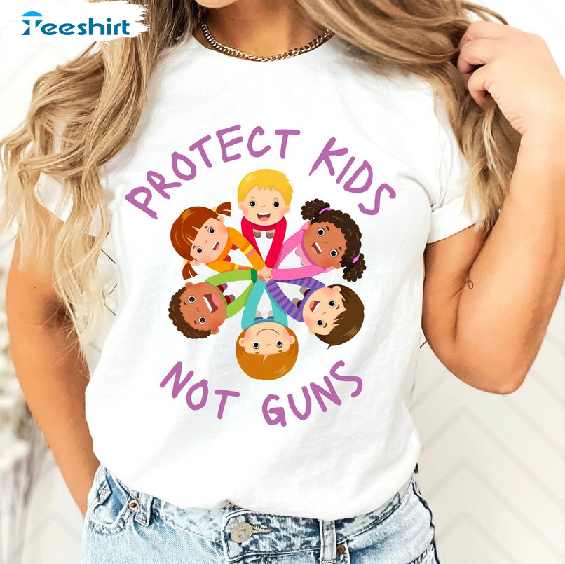 Protect Kids Not Guns Shirt, End Gun Violence Gun Reform Unisex Hoodie Crewneck