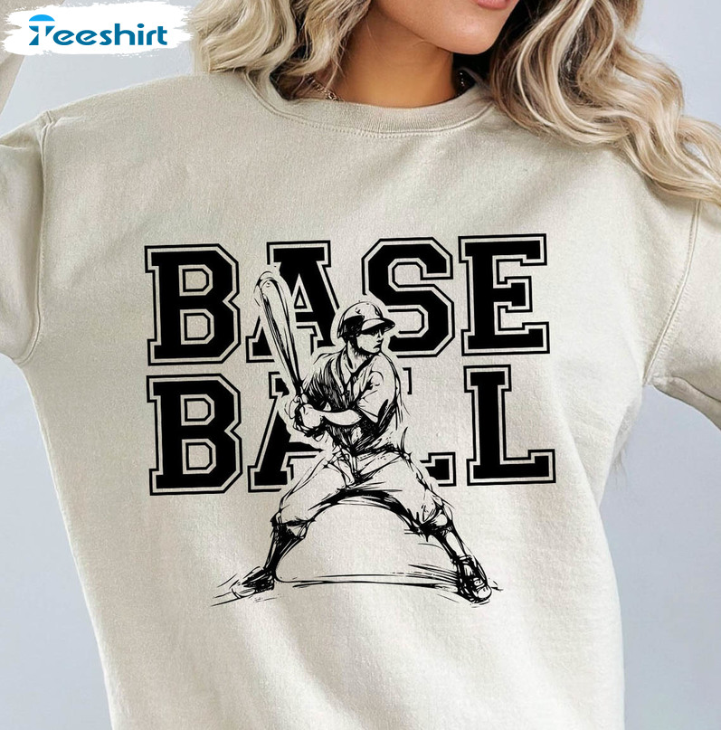 Baseball Player Shirt, Game Day Long Sleeve Unisex Hoodie