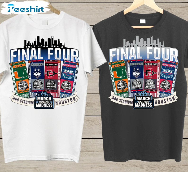 March Madness 2023 Shirt, Final Four Vintage Unisex Hoodie Short Sleeve