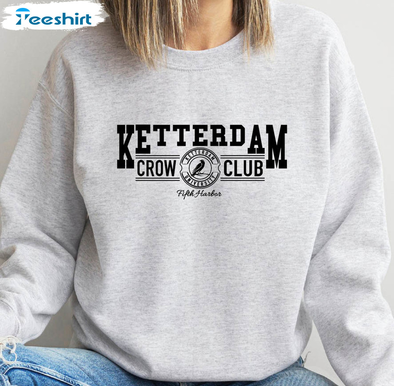 Ktterdam Crow Club Trendy Shirt, Six Of Crows Tee Tops Long Sleeve