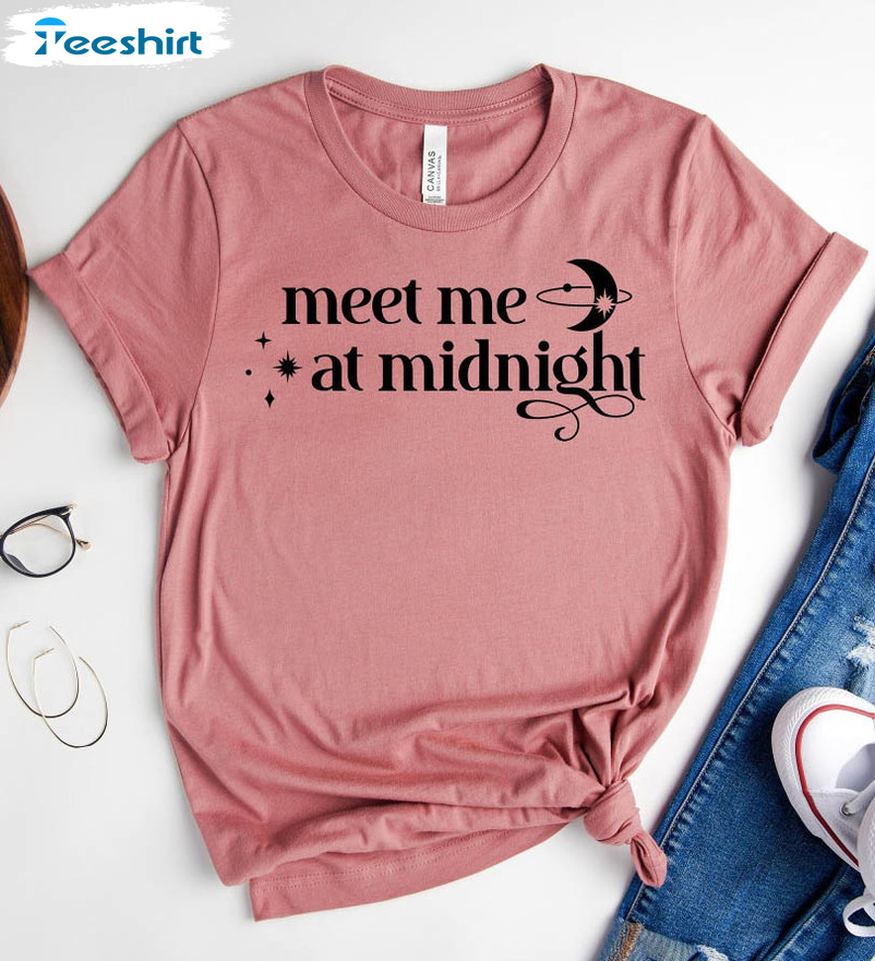 Meet Me At Midnight Shirt, Swiftie Trendy Unisex Hoodie Tee Tops