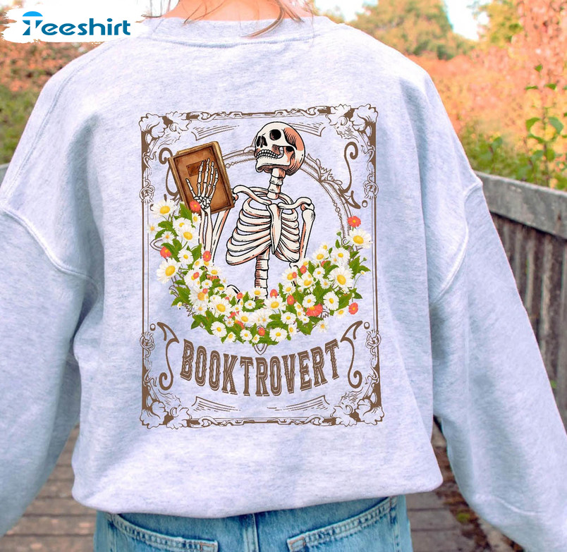 Booktrovert Sweatshirt, Book Lover Unisex T-shirt Crewneck