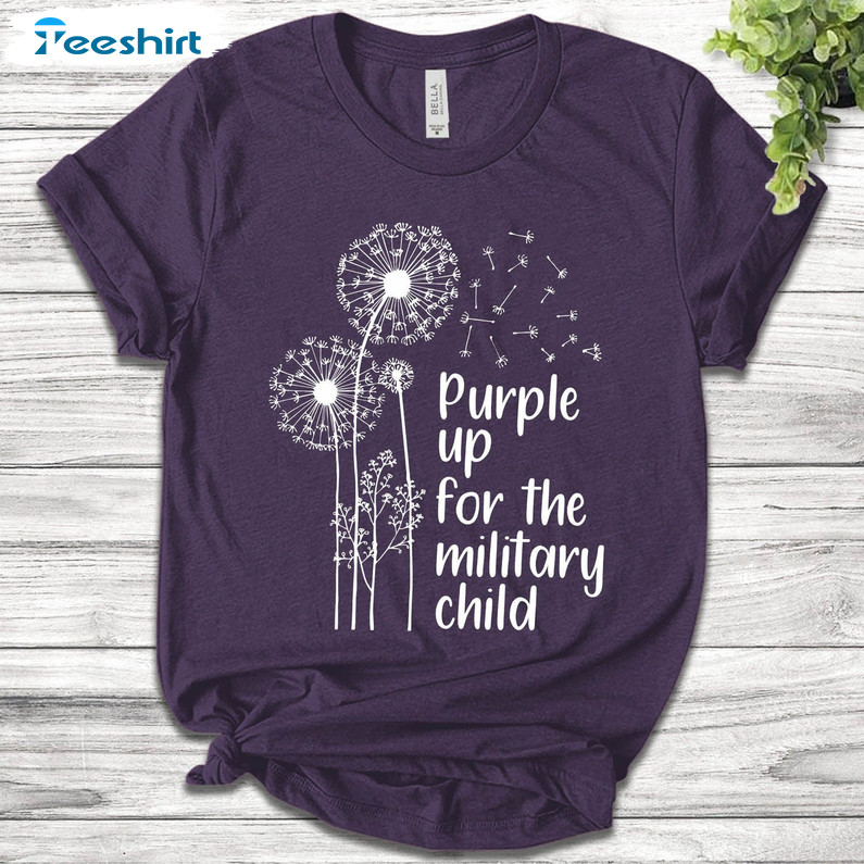 Purple Up For Military Kids Shirt, Military Child Awareness Sweatshirt Long Sleeve