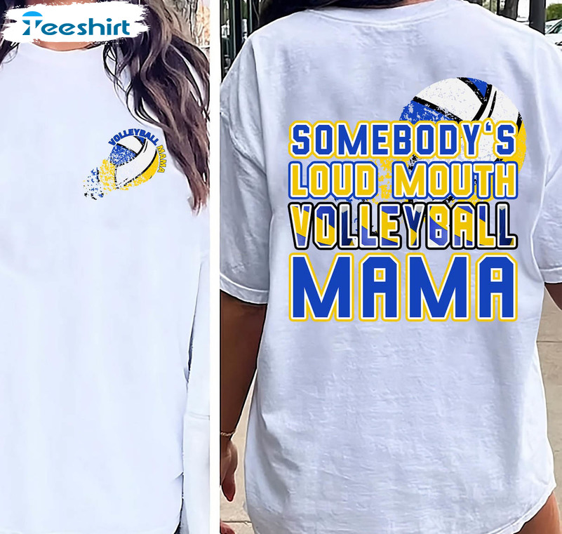 Somebody's Loud Mouth Baseball Mama Shirt, Colorful Unisex T-shirt Crewneck