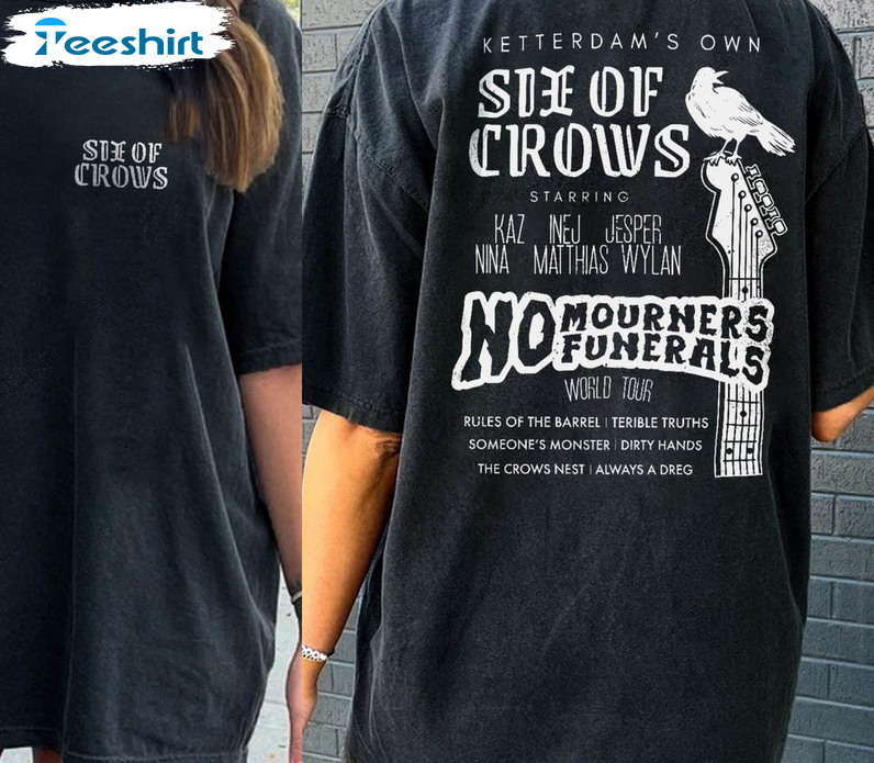 Six Of Crows Trendy Shirt, Crow Club Ketterdam Short Sleeve Sweatshirt