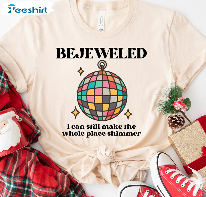 Bejeweled I Can Still Make The Whole Place Shimmer Lyric Shirt, Midnights Long Sleeve Unisex T-shirt