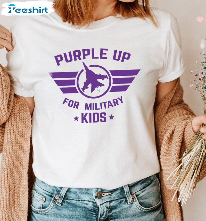 Military Child Trendy Shirt, Military Children Awareness Long Sleeve Short Sleeve