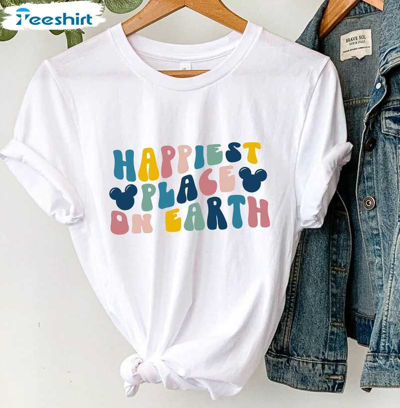 Happiest Place On Earth Cute Shirt, Matching Family Sweatshirt Unisex Hoodie